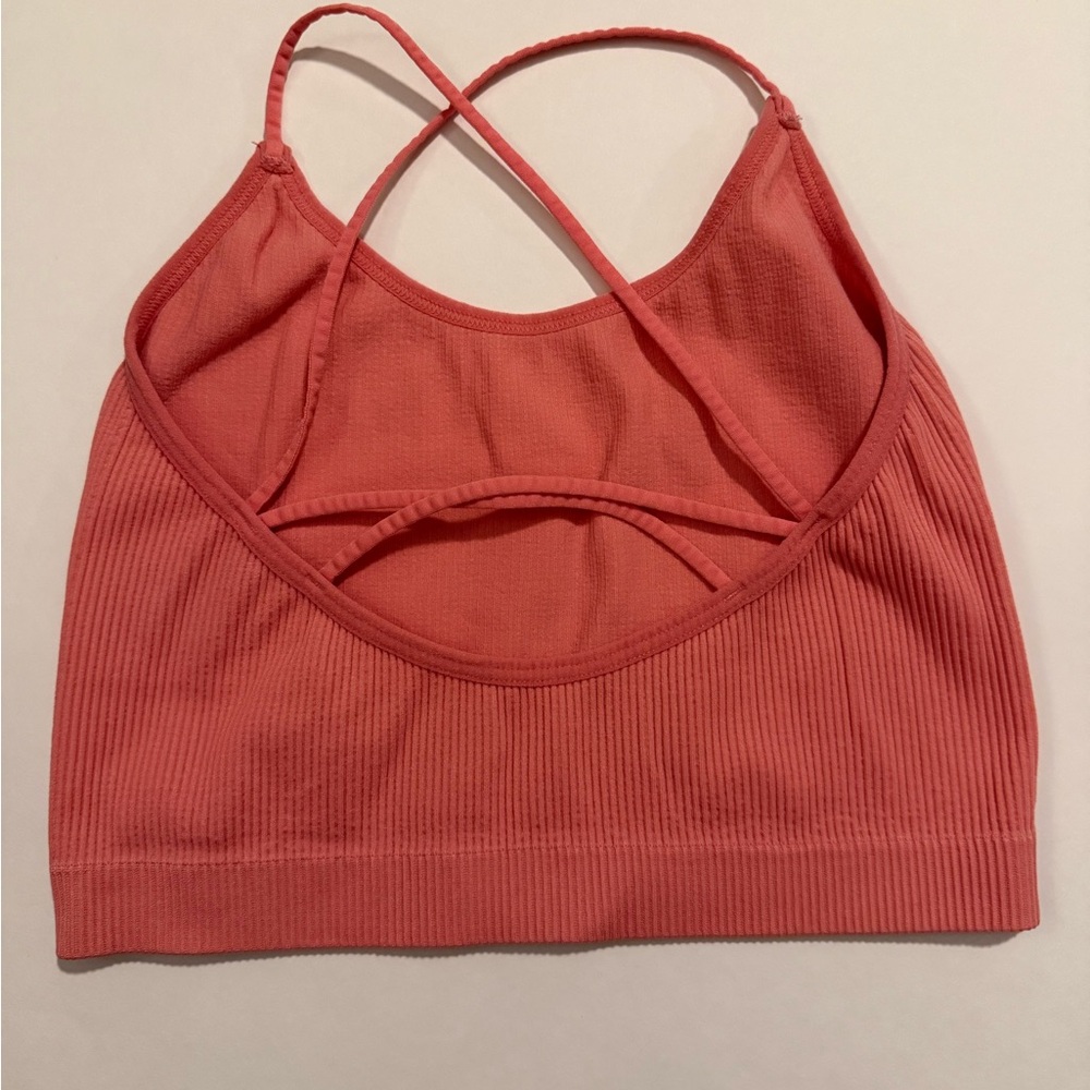 Colsie Coral Ribbed Tanktop - Picture 2 of 3